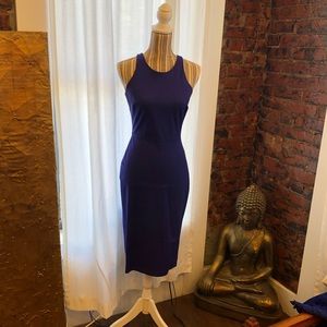 Form fitting dark blue/purple color dress
